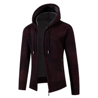 Nowe męskie swetry rozpinane zimowe ciepłe bluzy z kapturem swetry męskie przyczynowe swetry bluzy kurtki płaszcze męskie kardigany z dzianiny 3
